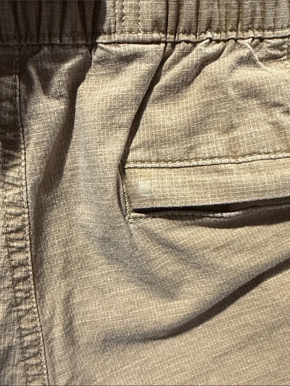 Eddie Bauer Men's Pull-On Drawstring Twill Shorts - Beige/Khaki - Size Large